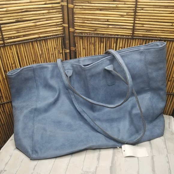 Saks Fifth Avenue Handbags - Saks Fifth Avenue Faux Suede Tote Travel Bag NWT